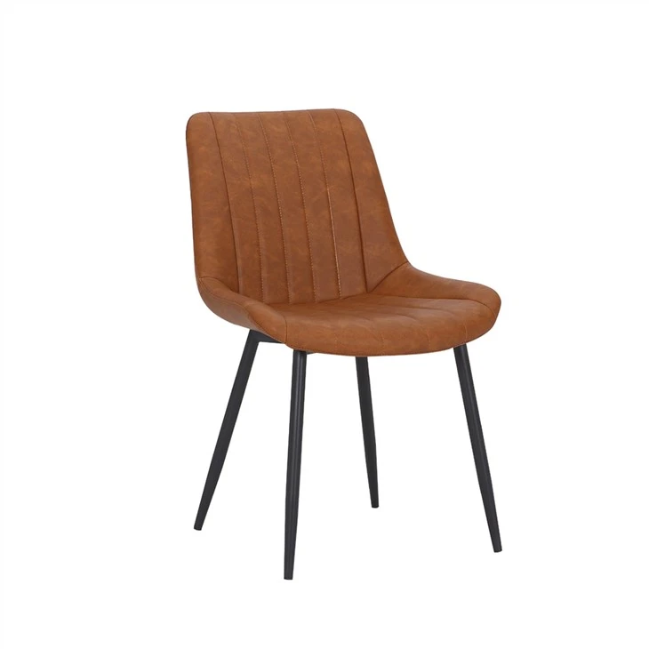 Sedia da pranzo ergonomica con pelle vintage