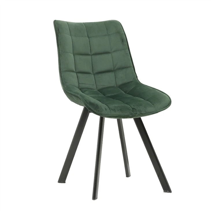 Sedia da pranzo con rivestimento in tessuto e gambe in legno di rovere