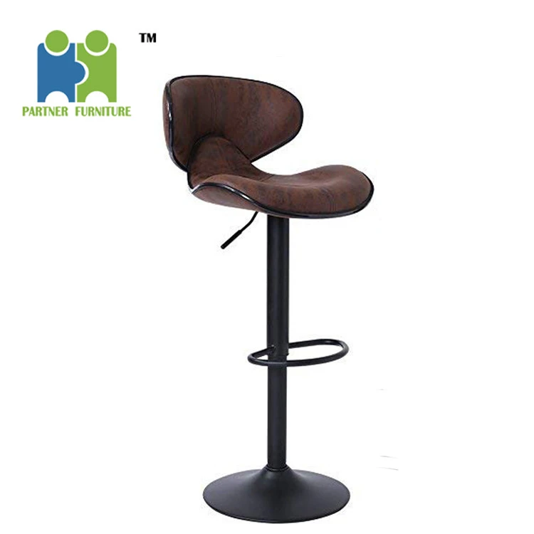 Sgabello per sedia da bar in tessuto con gambe in metallo