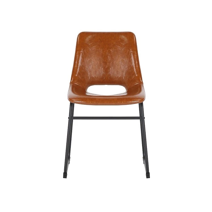 Sedia da pranzo con rivestimento in PU nuovo modello con gambe in metallo