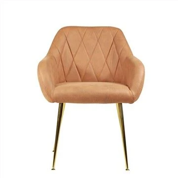 Sedia Da Pranzo Con Gambe In Metallo Verniciato Oro