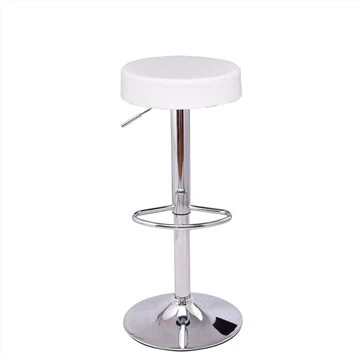 Sgabello da bar in pelle PU con seduta rotonda