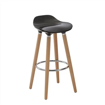 Sgabello da bancone in plastica nera