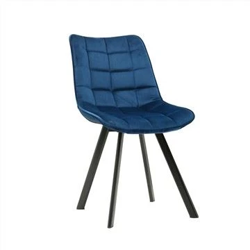 Sedia da pranzo moderna con gambe in metallo Sedia da pranzo in velluto