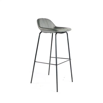 Sedia moderna con sgabelli da bar in pelle bianca
