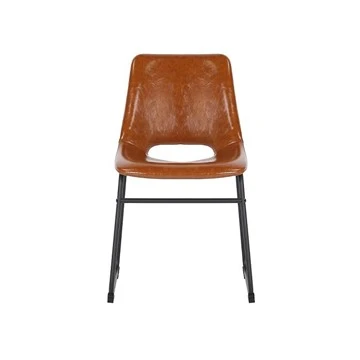 Sedia da pranzo con rivestimento in PU nuovo modello con gambe in metallo