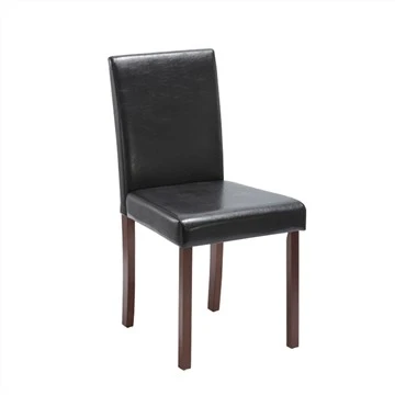 Sedia da pranzo in PU con gambe in legno