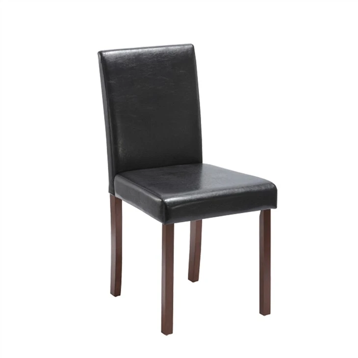 Sedia da pranzo in PU con gambe in legno