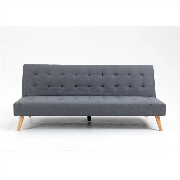Divano letto moderno in lino semplice grigio