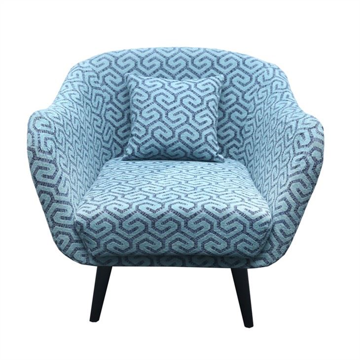 Poltroncina moderna in tessuto