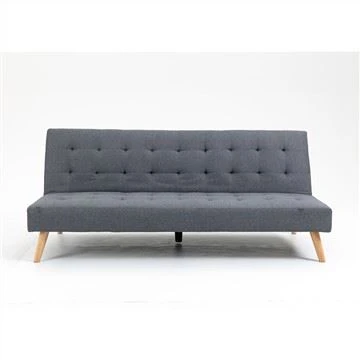 Divano letto moderno in lino semplice grigio
