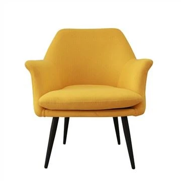 Sedia Mid-Century in tessuto con gambe in legno di gomma