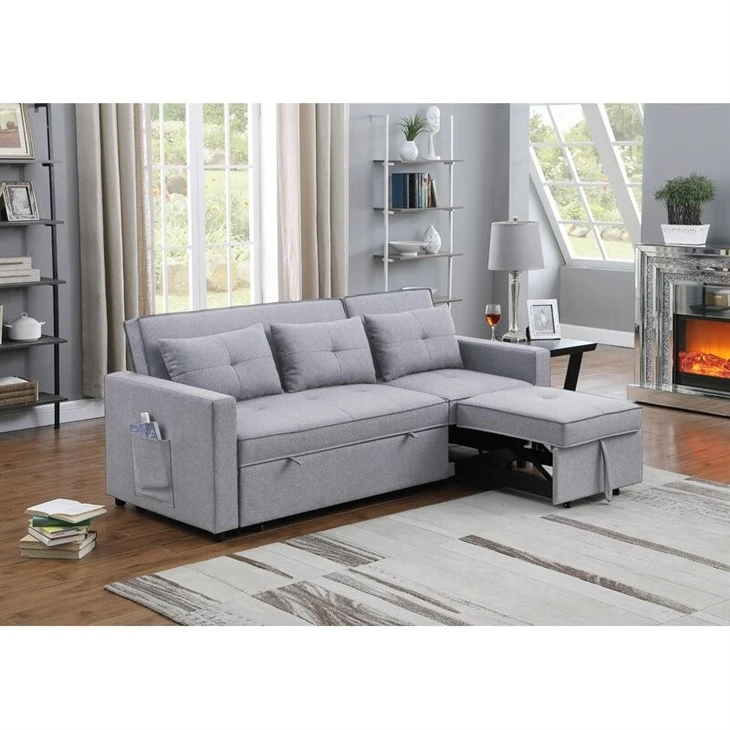 Rivestimento in tessuto di lino per divano letto trasformabile WILLOW