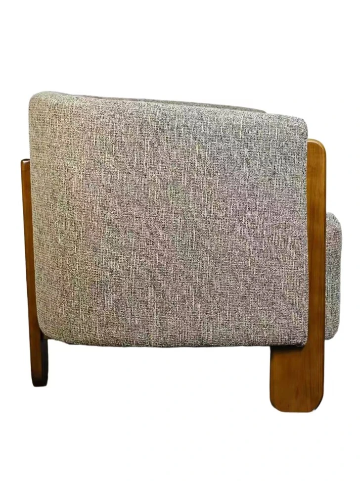 Sedia in legno imbottita personalizzata con accento per poltrona per soggiorno OEM ODM disponibile