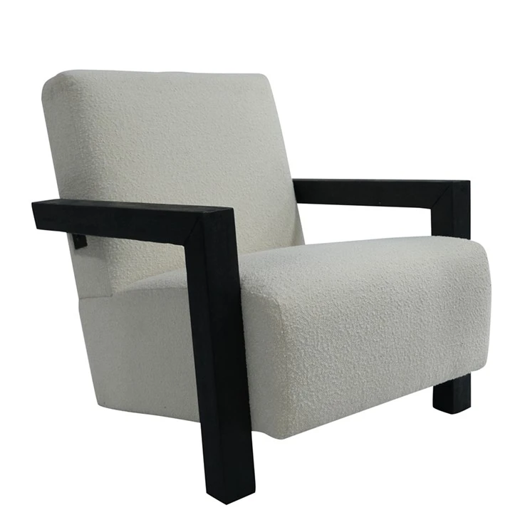 Poltrona con struttura in legno|Sedia moderna in tessuto ISLABELLE