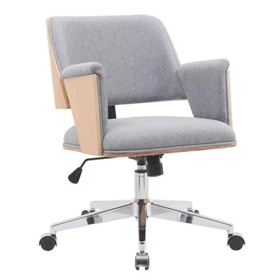Sedia da scrivania in tessuto grigio
